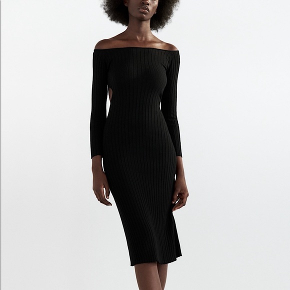 ZARA CUT OUT RIB DRESS - Picture 2 of 6
